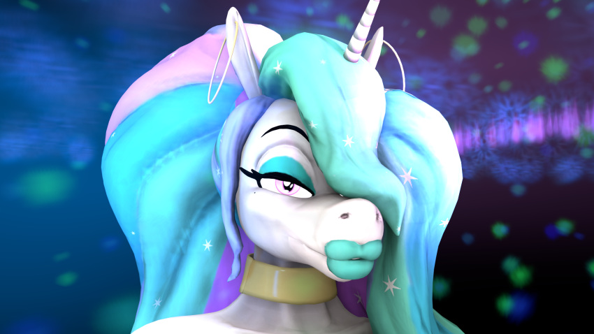 16:9 3d_(artwork) anthro bimbo_lip bimbofication bimbofied collar cryowolf9 digital_media_(artwork) equid equine eyelashes female friendship_is_magic hair hasbro hi_res horn jewelry lips looking_at_viewer mammal my_little_pony mythological_creature mythological_equine mythology princess_celestia_(mlp) solo source_filmmaker_(artwork) thick_lips unicorn widescreen