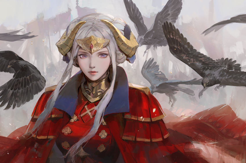 animal bird edelgard_von_hresvelg fire_emblem horns jiayue_wu