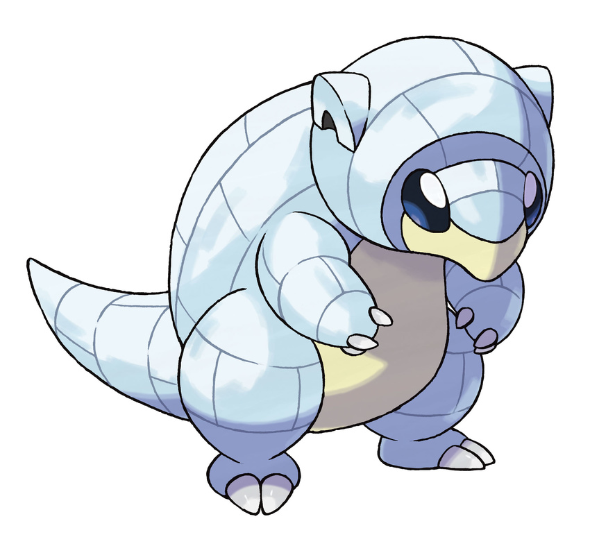 alolan_sandshrew alternate_form commentary english_commentary highres no_humans official_art photoshop_(medium) pokemon pokemon_(creature) solo