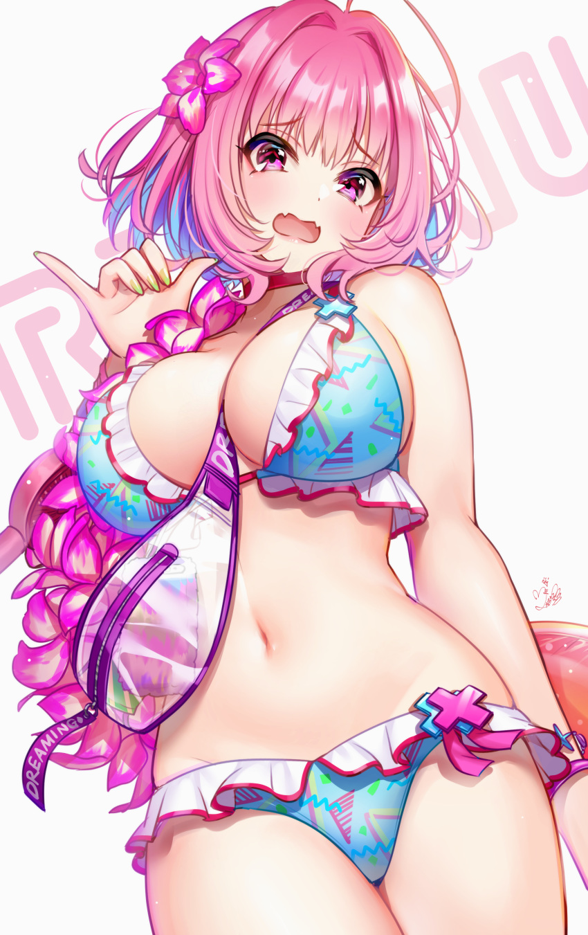 bikini cleavage ilo swimsuits the_idolm@ster the_idolm@ster_cinderella_girls the_idolm@ster_cinderella_girls_starlight_stage yumemi_riamu