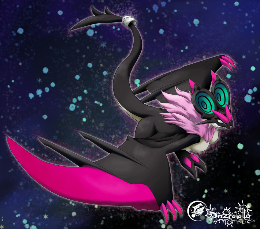 2014 abstract_background bat breasts busty_feral dekaisen dragon female feral generation_6_pokemon grin hi_res mammal membrane_(anatomy) membranous_wings morph mythological_creature mythological_scalie mythology nintendo noivern non-mammal_breasts pokemon pokemon_(species) scalie simple_background smile solo tail tristelle wings