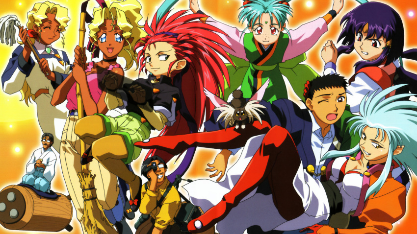 ayeka mihoshi_kuramitsu ryo_ohki ryoko sasami tenchi tenchi_muyo washu