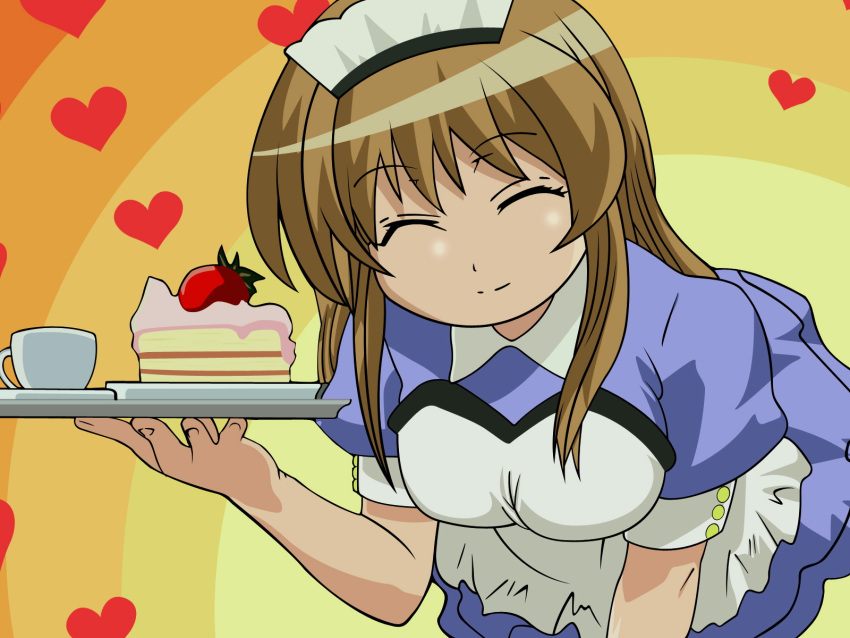 cake momose_kurumi pani_poni_dash tagme waitress