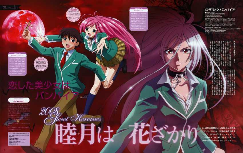 akashiya_moka aono_tsukune rosario_+_vampire school_uniform tagme