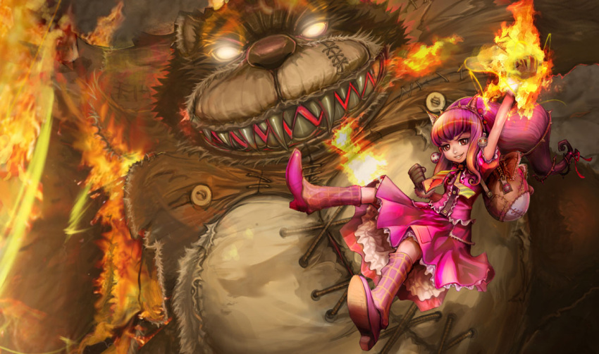 anne annie_hastur bear league_of_legends splash splashing stuffed_animal stuffed_toy tibbers