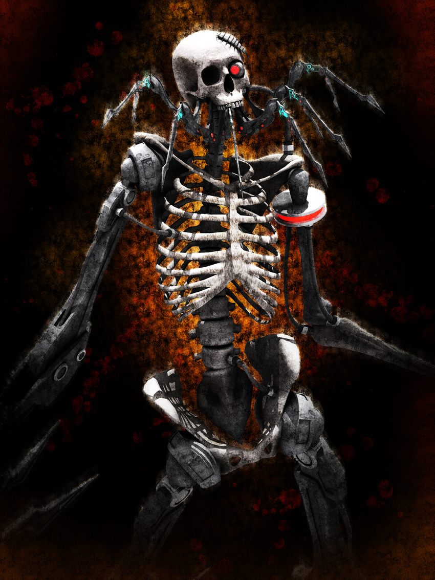 bone calne_ca cyborg deino highres isopod karune_calcium maeda_koutarou original skeleton skull