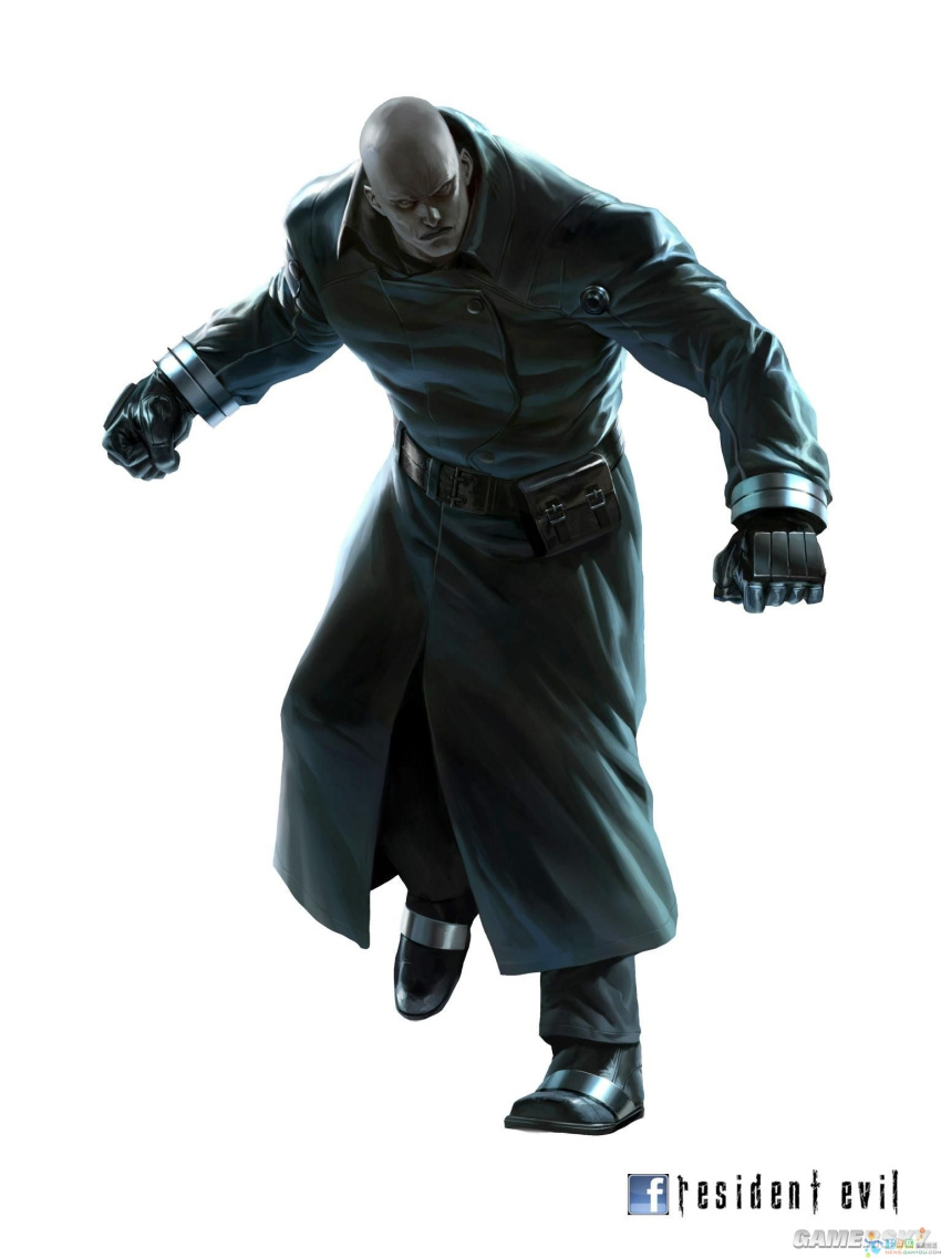 1boy bald capcom facebook highres mr_x official_art resident_evil resident_evil_operation_raccoon_city trench_coat tyrant