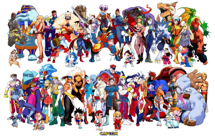 6+boys 6+girls akuma alternate_costume anakaris anita_(vampire) aulbath bald balrog black_hair blonde_hair blue_eyes blue_hair brazilian breasts brown_eyes brown_hair bulleta cammy_white capcom capcom_fighting_evolution capcom_fighting_jam charlie_nash chibi chun-li crossover cyberbots cyclops_(x-men) dark_skin demitri_maximoff devilot_de_deathsatan_ix devilot_de_deathsatan_ix dhalsim donovan_baine dr_stein everyone felicia final_fight final_fight_1 final_fight_2 gallon gambit garrison_cap gen_(street_fighter) genryuusai_maki gouki green_hair happy hat hauzer hibiki_dan ibuki ibuki_(street_fighter) ingrid jigoku_daishi kanzuki_karin kasugano_sakura ken_masters large_breasts lei_lei leo_(warzard) lilith_aensland lineup long_hair looking_at_viewer marvel marvel_vs._capcom_2 morrigan_aensland multiple_boys multiple_girls no_bra official_art open_mouth pantyhose psylocke q-bee red_hair rogue rogue_(x-men) rose_(street_fighter) ryu ryuu_(street_fighter) sabertooth_(x-men) sasquatch_(vampire) serious short_hair simple_background small_breasts smile spider-man spider-man_(series) storm_(x-men) street_fighter street_fighter_i street_fighter_ii street_fighter_iii street_fighter_zero street_fighter_zero_1 street_fighter_zero_2 street_fighter_zero_3 street_fighter_zero_iii the_juggernaut vampire_(game) vega venom_(marvel) warzard white_background x-men yang_lee yun_lee zabel_zarock zangief