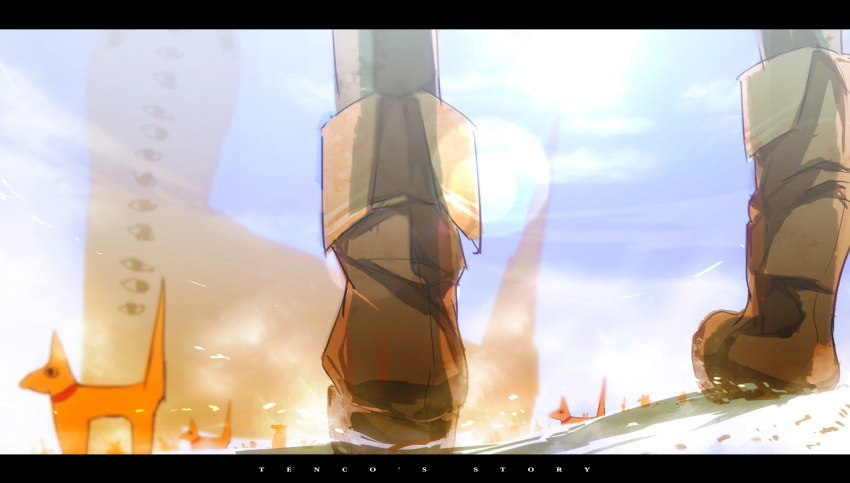 anubis-kun boots canine commentary_request female highres hinanawi_tenshi lens_flare letterboxed oyasumi_punpun pantyhose quality siirakannu tenco's_story touhou