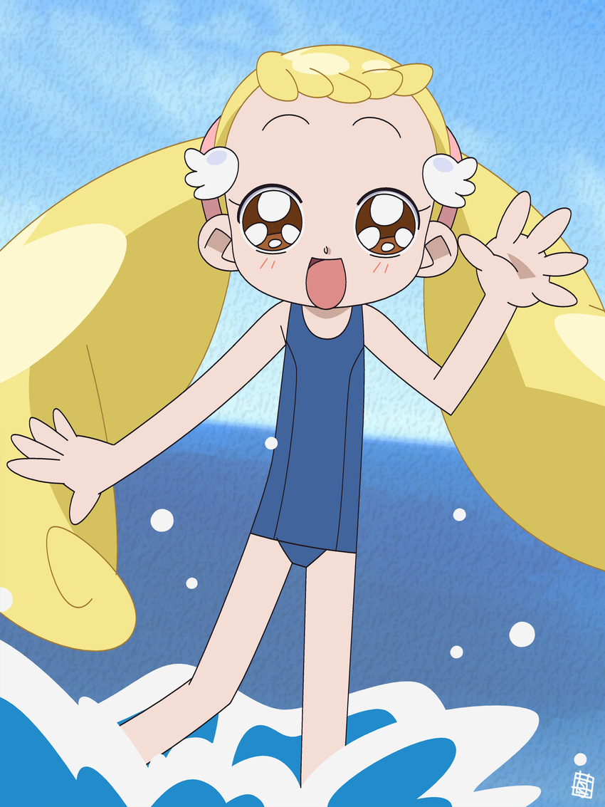 blonde_hair hatomugisan lolicon makihatayama_hana ojamajo_doremi swimsuit