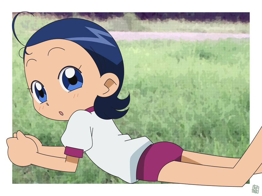 blue_hair buruma gym_uniform hatomugisan lolicon ojamajo_doremi senoo_aiko