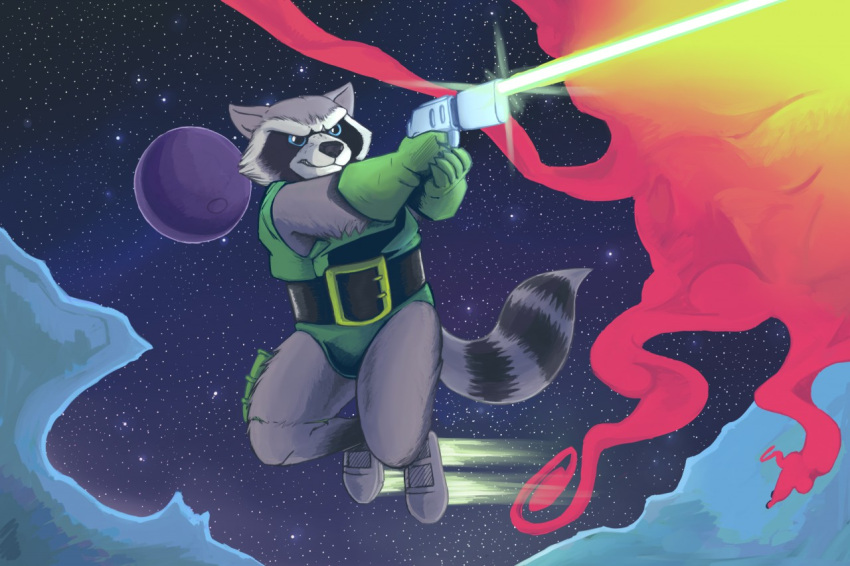 anthro better_version_at_source blaster boots clothing footwear gloves guardians_of_the_galaxy handwear male marvel rocket_boots rocket_raccoon solo space spectral-bat