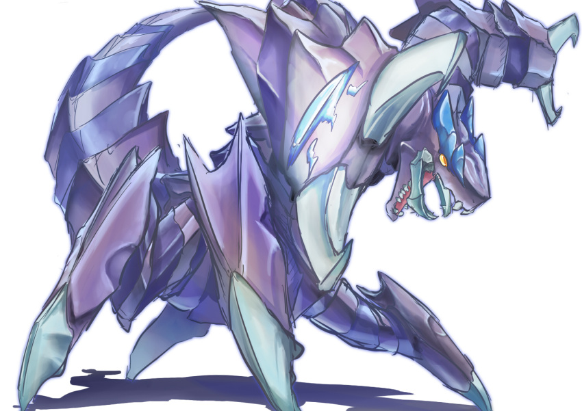 bad_id bad_pixiv_id drapion kunno monster no_humans pokemon pokemon_(creature) scales sharp_teeth simple_background spikes teeth white_background