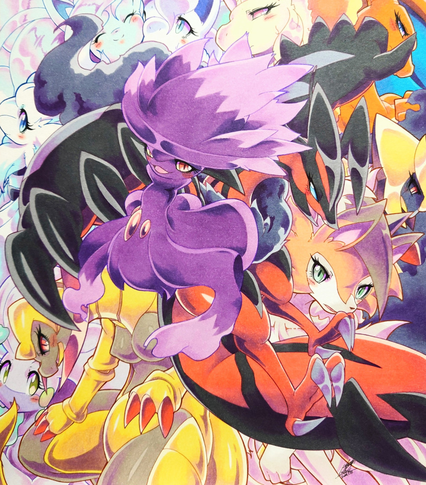 025aki 2024 absurd_res alolan_form alolan_ninetales ambiguous_gender anthro avian bird blue_body blue_eyes blue_fur blush blush_lines breasts canid canine canis charizard claws closed_eyes cuddling dated dawn_lycanroc dragon equid equine eyelashes feathered_wings feathers featureless_breasts female feral fox fur furred_dragon furred_scalie galarian_form galarian_rapidash generation_1_pokemon generation_4_pokemon generation_5_pokemon generation_6_pokemon generation_7_pokemon generation_8_pokemon ghost giratina goodra green_eyes group haxorus hi_res horn humanoid legendary_pokemon looking_at_viewer lycanroc mammal membrane_(anatomy) membranous_wings mismagius mythological_creature mythological_equine mythological_scalie mythology ninetales nintendo one_eye_closed open_mouth orange_body orange_fur pokemon pokemon_(species) purple_body rapidash red_body red_eyes regional_form_(pokemon) reshiram scalie signature spirit tongue unicorn white_body white_fur wings wolf yellow_body yveltal