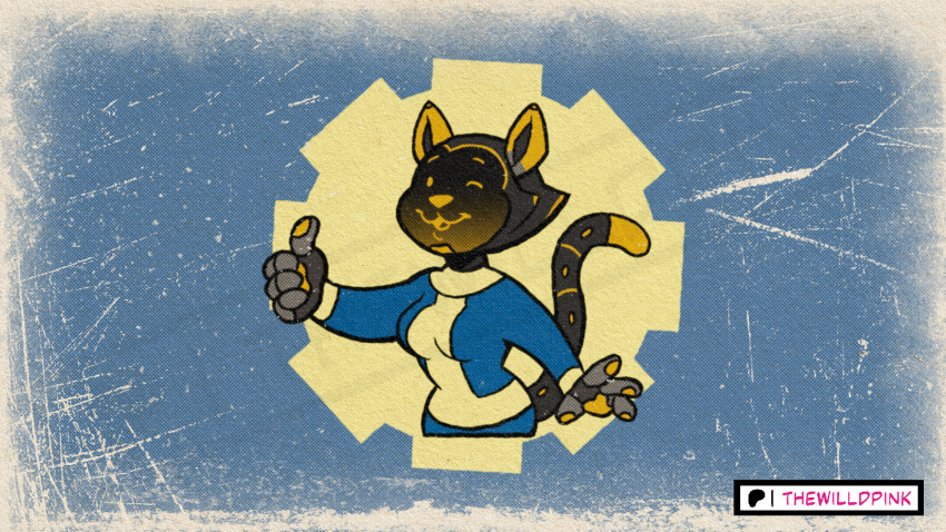 anthro fallout felid feline female hi_res machine mammal microsoft robot sigm4 solo thewilldpink