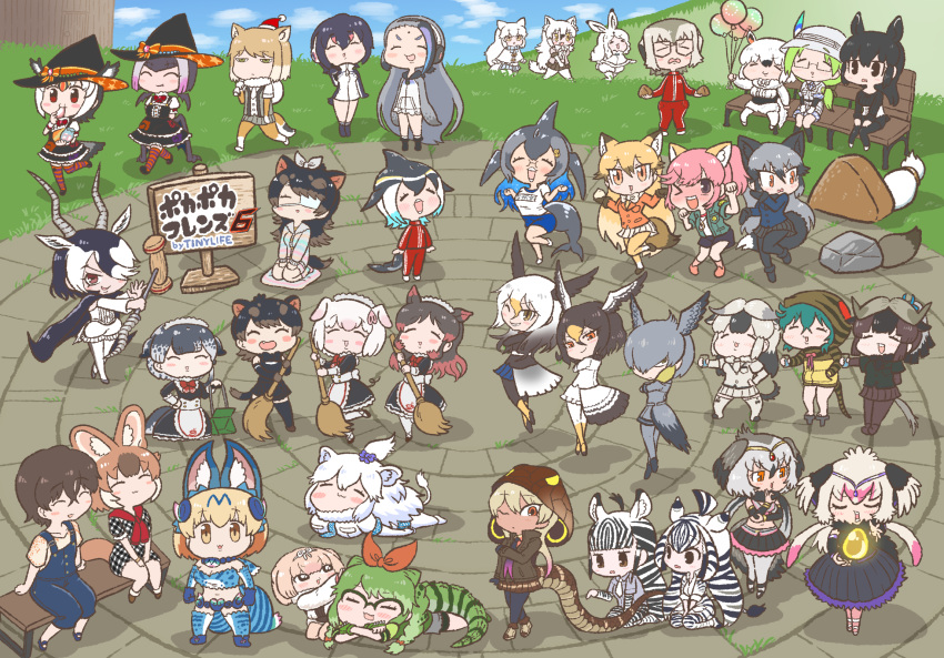 >_o 1other 6+girls :3 ^_^ alternate_costume androgynous animal_ears animal_print anteater_ears anteater_tail antelope_ears antelope_horns apron arctic_fox_(kemono_friends) arctic_hare_(kemono_friends) arctic_wolf_(kemono_friends) atlantic_puffin_(kemono_friends) australian_devil_(kemono_friends) bald_eagle_(kemono_friends) bare_arms bare_legs bat_girl bat_wings bird_tail bird_wings black_eyes black_hair black_wildebeest_(kemono_friends) blackbuck_(kemono_friends) blonde_hair blowhole blue_hair blue_whale_(kemono_friends) blue_wildebeest_(kemono_friends) blush blush_stickers bodystocking bow braid broom brown_hair cape capelet captain_(kemono_friends) cardigan cat_girl cetacean_tail chapman's_zebra_(kemono_friends) chibi cleaning closed_eyes closed_mouth collared_cape commentary_request common_dolphin_(kemono_friends) common_vampire_bat_(kemono_friends) corset counting crocodilian_tail crossed_arms cup dark-skinned_female dark_skin day dhole_(kemono_friends) dog_ears dog_girl dog_tail dorsal_fin dress drinking_glass eating egg enmaided expressionless extra_ears eyepatch ezo_red_fox_(kemono_friends) fake_animal_ears fingerless_gloves fins fish_tail food fox_ears fox_girl fox_tail full_body fur_collar geta giant_penguin_(kemono_friends) glasses gloves golden_egg greater_rhea_(kemono_friends) green_eyes green_hair grey_hair grey_shirt grey_shorts hair_between_eyes hair_ornament halloween_costume hand_in_pocket hat hat_bow hat_feather head_fins head_wings headphones helmet highres hippopotamus_(kemono_friends) hippopotamus_ears holding holding_broom holding_cup holding_sack holding_weapon hood hood_up hoodie horns humboldt_penguin_(kemono_friends) jacket japari_symbol kemono_friends kemono_friends_3 king_cobra_(kemono_friends) kneeling kotobuki_(tiny_life) lion_ears lion_girl lion_tail long_hair long_sleeves looking_at_another looking_at_viewer lying maid maid_apron maid_headdress malayan_tapir_(kemono_friends) medical_eyepatch medium_hair meerkat_(kemono_friends) meerkat_ears meerkat_tail midriff mirai_(kemono_friends) multicolored_hair multiple_girls nana_(kemono_friends) narwhal_(kemono_friends) neck_ribbon necktie northern_goshawk_(kemono_friends) oinari-sama_(kemono_friends) on_stomach one_eye_closed open_mouth ostrich_(kemono_friends) outdoors outstretched_arm over-rim_eyewear over_shoulder overalls pants pantyhose paw_pose pig_(kemono_friends) pig_ears pig_girl pig_nose pink_hair pink_ribbon pith_helmet plains_zebra_(kemono_friends) pocket polearm pose rabbit_ears rabbit_girl red_eyes red_hair red_jacket red_pants ribbon sack safari_jacket santa_hat scarf seiza semi-rimless_eyewear shirt shiserval_right shoebill_(kemono_friends) shoes short_hair short_sleeves shorts sidelocks silky_anteater_(kemono_friends) silver_fox_(kemono_friends) sitting skirt smile snake_girl snake_tail southern_tamandua_(kemono_friends) spectacled_caiman_(kemono_friends) spiked_gloves spikes sportswear standing stomach streaked_hair striped_clothes striped_hair striped_hoodie striped_tail t-shirt tail tamandua_ears tamandua_tail tanuki_(kemono_friends) tapir_ears tasmanian_devil_(kemono_friends) tasmanian_devil_ears tasmanian_devil_tail thighhighs tibetan_fox_(kemono_friends) track_jacket track_pants track_suit transformation tsuchinoko_(kemono_friends) twin_braids twintails unworn_headwear vest waist_apron walking weapon white_hair white_lion_(kemono_friends) wings witch witch_hat wolf_ears wolf_girl wolf_tail yellow_eyes zebra_ears zebra_print zebra_tail zipper