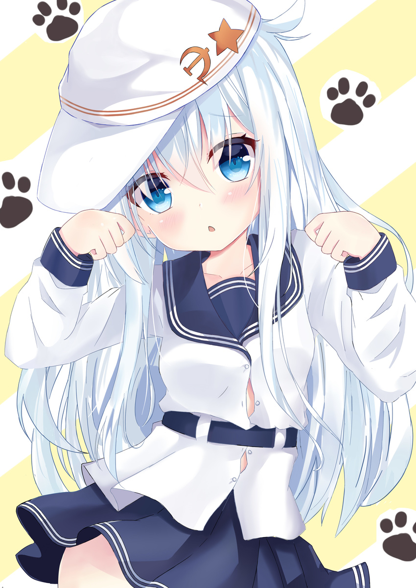 dombear hibiki_(kancolle) kantai_collection seifuku verniy_(kancolle)