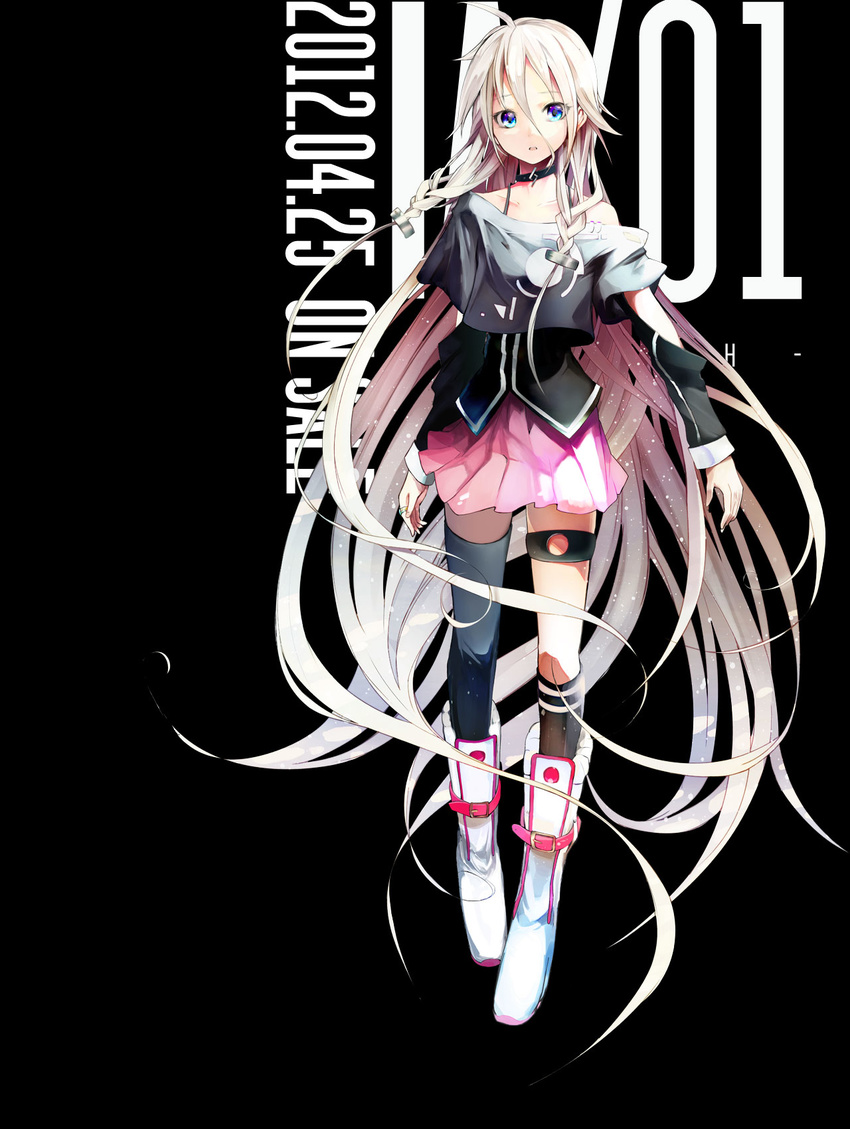 akasaka_aka garter ia_(vocaloid) thighhighs vocaloid