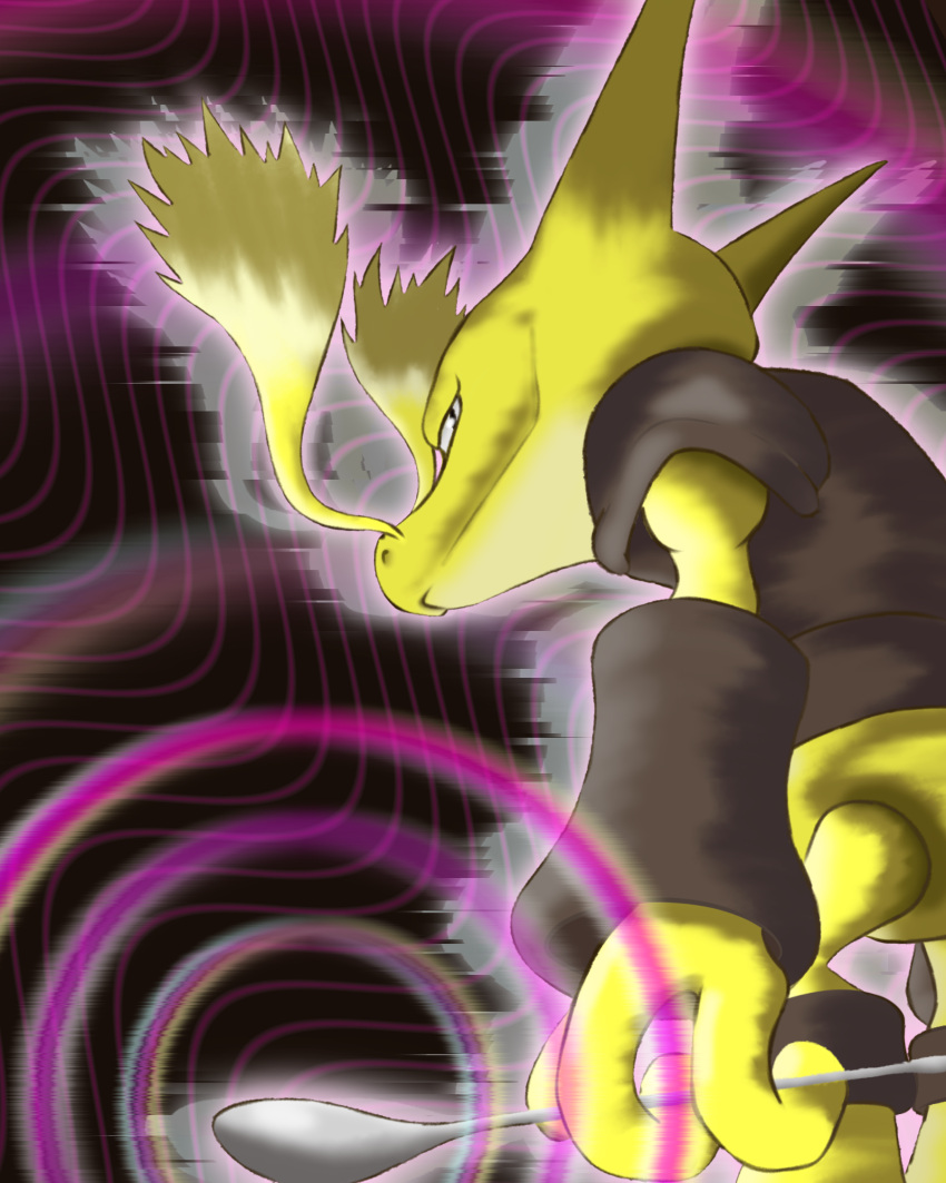 alakazam ambiguous_gender anthro generation_1_pokemon hi_res misael4ever nintendo pokemon pokemon_(species) solo