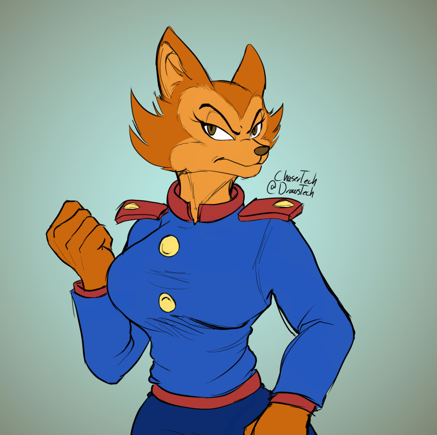 2021 absurd_res anthro chasertech clothed clothing domestic_cat felid feline felis female fur hi_res looking_at_viewer mammal orange_body orange_fur pamela_bondani patrol_03 signature solo uniform