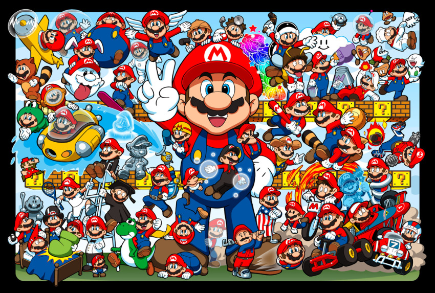 6+boys :d ?_block aircraft airplane american_flag american_flag_print animal_costume animal_ears baby baby_mario bad_id bad_twitter_id ball baseball_bat bed bee_mario bee_suit biplane black_border black_bow black_bowtie black_headwear blooper_(mario) blue_eyes blue_overalls boo_(mario) boo_mario boots border bow bowtie brown_footwear brown_hair brown_headwear bucket bunny_mario cape cape_mario car chef chef_hat cloud cloud_mario copyright_request cowboy_hat dirt dirtbike donkey_kong_(1981_game) donkey_kong_(series) dr._mario dr._mario_(game) driving english_commentary excitebike f.l.u.d.d. facial_hair famicom_grand_prix:_f1_race famicom_grand_prix_ii:_3d_hot_rally fangs fire fire_mario flag_print formula_racer frog_costume frog_mario frog_suit_(mario) gloves go-kart golf_club goomba goomba's_shoe grin hammer hammer_mario hammer_suit happy hat helmet holding holding_ball holding_baseball_bat holding_bucket holding_golf_club holding_hammer holding_paintbrush holding_racket holding_wrench jizou juggling long_sleeves looking_at_another looking_at_viewer lying makoto_ono male_focus mario mario_&_wario mario_(golf) mario_(series) mario_basketball_3on3 mario_kart mario_paint mario_party mario_party_2 mario_pinball_land mario_superstar_baseball mario_teaches_typing mario_tennis mario_vs._donkey_kong mega_mario metal_mario mortarboard motor_vehicle motorcycle moustache multiple_boys multiple_persona nes_open_tournament_golf new_super_mario_bros. on_back on_bed open_mouth overalls paintbrush painting_(action) paper_mario pill piranha_plant punch-out!! raccoon_ears raccoon_mario raccoon_tail race_vehicle racecar racket rainbow_mario red_bow red_bowtie red_headwear red_overalls red_shirt referee riding shadow_mario shirt shoes short_hair sky smile spacesuit spring_mario standing star_(symbol) star_print super_leaf_(transformation) super_mario_64 super_mario_all-stars super_mario_bros._(1993_film) super_mario_bros._1 super_mario_bros._2 super_mario_bros._3 super_mario_galaxy super_mario_galaxy_2 super_mario_land super_mario_land_2 super_mario_odyssey super_mario_run super_mario_sunshine super_mario_world super_mario_world_2:_yoshi's_island super_paper_mario surfing tail tanuki_costume tanuki_mario tanuki_suit teeth tennis_(1984_video_game) tennis_racket tongue tongue_out top_hat turtle_shell upper_teeth_only v water white_gloves white_headwear white_shirt wing_cap wing_mario winged_hat wrecking_crew wrench yellow_cape yoshi yoshi's_cookie yoshi_(game)