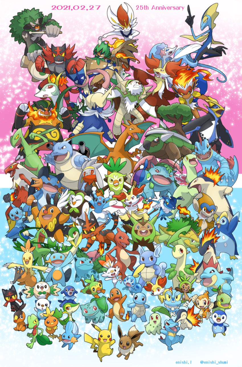 animal_ear_fluff anniversary bad_id bad_pixiv_id bayleef blastoise blaziken braixen brionne bulbasaur charizard charmander charmeleon chesnaught chespin chikorita chimchar cinderace claws combusken croconaw cyndaquil dartrix decidueye delphox dewott drizzile eevee emboar empoleon evolutionary_line fennekin feraligatr flame-tipped_tail froakie frogadier furry greninja grookey grotle grovyle highres incineroar infernape inteleon ivysaur litten meganium monferno mudkip oshawott pignite pikachu piplup pokemon pokemon_(creature) primarina prinplup quilladin raboot rillaboom rowlet samurott sceptile scorbunny serperior servine sharp_teeth snivy sobble squirtle starter_pokemon_trio swampert teeth tepig thwackey torchic torracat torterra totodile treecko turtwig typhlosion venusaur wartortle yukari_(yukari21653710)