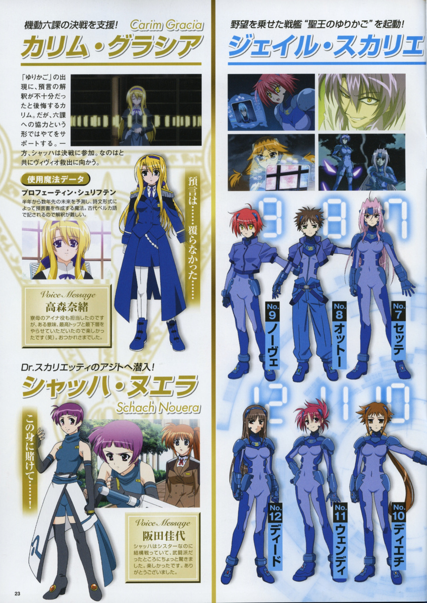 carim_gracia deed dieci jail_scaglietti mahou_shoujo_lyrical_nanoha mahou_shoujo_lyrical_nanoha_strikers nove otto schach_nouera sette wendi