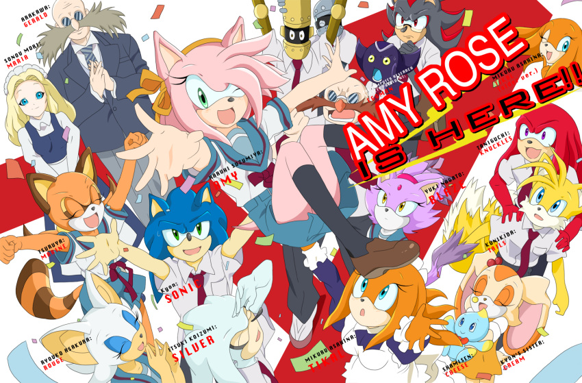 amy_rose anthro bat black_body black_fur blaze_the_cat blonde_hair blue_body blue_fur blue_hair bokoon canid canine chao_(sonic) cheese_the_chao clothing cream_the_rabbit deaffinety deaffinity deannart domestic_cat dr._eggman eulipotyphlan eyewear felid feline felis female fox fur gerald_robotnik glasses group hair hedgehog hi_res human knuckles_the_echidna lagomorph leporid long_hair machine male mammal maria_robotnik marine_the_raccoon multicolored_hair procyonid rabbit raccoon red_hair robot rouge_the_bat sega shadow_the_hedgehog silver_the_hedgehog sonic_adventure sonic_the_hedgehog sonic_the_hedgehog_(series) suit tail tails tikal_the_echidna two_tone_hair white_hair