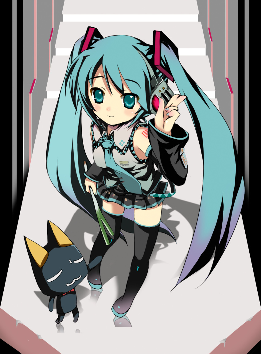 astral_trip hatsune_miku thigh-highs tomusooya vocaloid