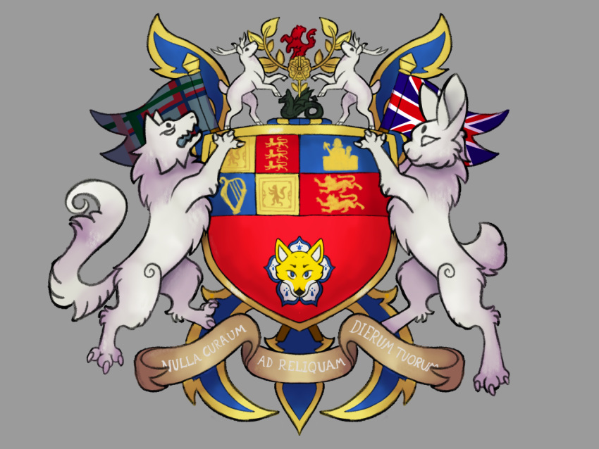 2022 4:3 ambiguous_gender antlers blue_eyes canid canine canis claws coat_of_arms crest_(heraldry) deer empty_eyes felid feral flag flower fur group harp horn lagomorph latin_text leicester_city_fc leporid lion looking_at_viewer mammal musical_instrument pantherine plaid plant plucked_string_instrument rabbit string_instrument symbol symrea tagme tail text union_jack white_body white_fur wolf