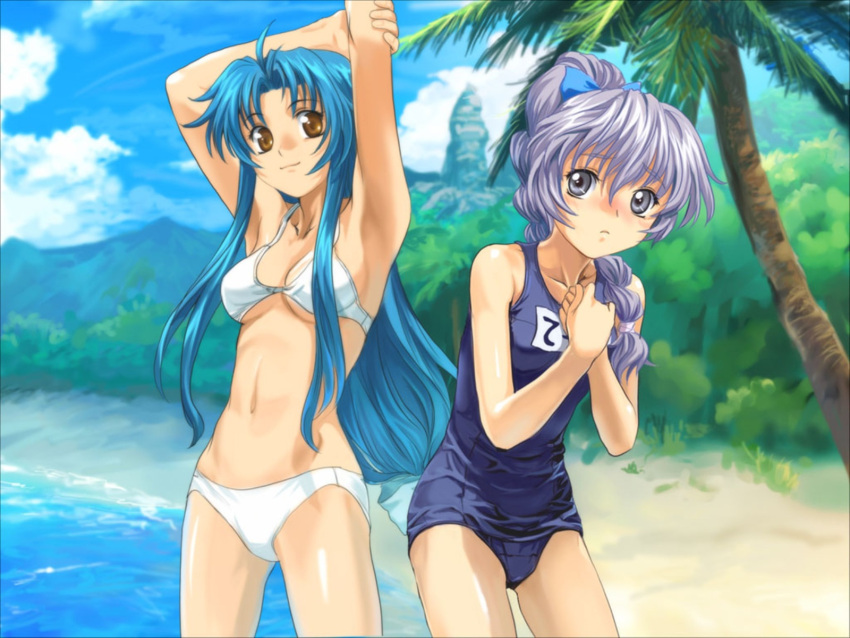 bikini chidori_kaname full_metal_panic high_res mizugi tagme teletha_testarossa wallpaper