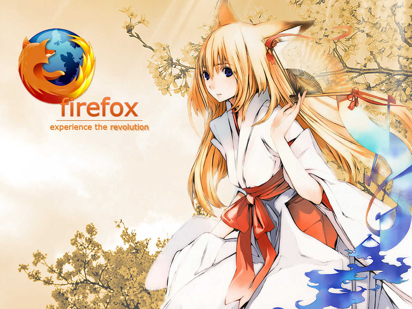 anthropomorphization fan firefox houden_eizou kemonomimi kitsunemimi miko os tagme tenko_kuugen wagaya_no_oinari-sama