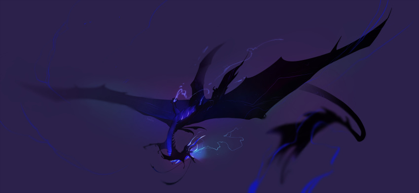 2019 absurd_res ambiguous_gender claws digital_media_(artwork) dragon european_mythology feral hi_res horn kassillea membrane_(anatomy) membranous_wings mythological_creature mythological_scalie mythology purple_background scales scalie simple_background solo spines tail western_dragon wings