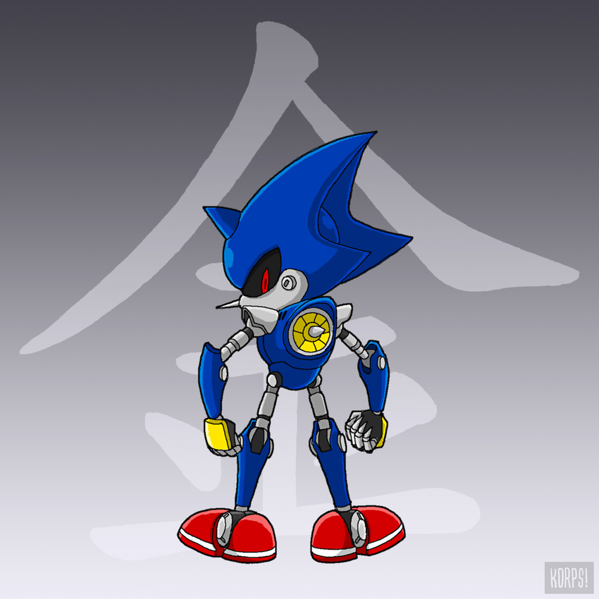 1:1 big_eyes big_head capcom eulipotyphlan hedgehog hi_res korps! looking_back machine male mammal metal_sonic red_eyes robot sega shun_goku_satsu solo sonic_the_hedgehog_(series) street_fighter toony