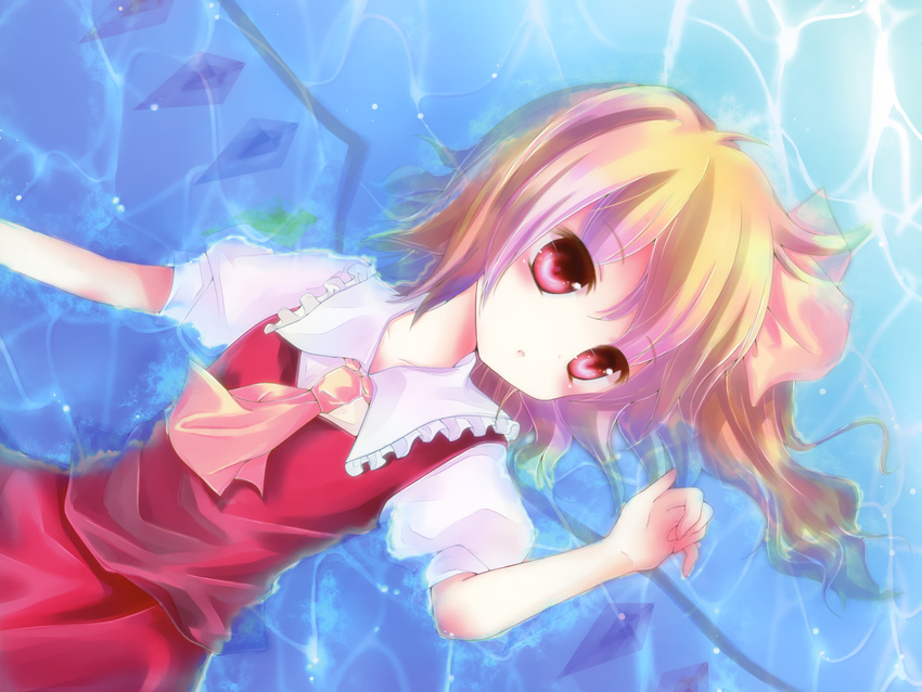 flandre_scarlet kino_(artist) red_eyes touhou water wet