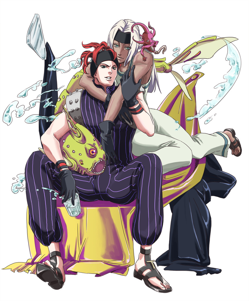 2boys highres hug jojo_no_kimyou_na_bouken multiple_boys squalo stand stand_(jojo) tiziano