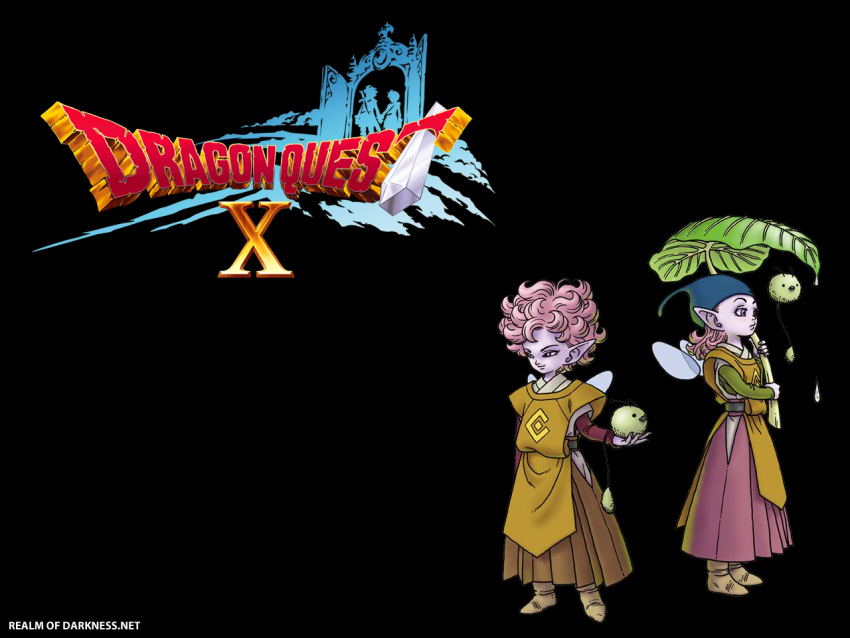 dragon_quest dragon_quest_x elf_(dq10) pink_hair pink_skin pointy_ears toriyama_akira