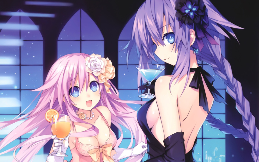 hyperdimension_neptunia_mk2 purple_heart purple_sister tagme tsunako