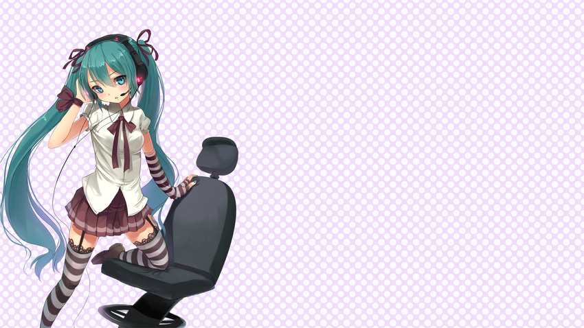 garterbelt hatsune_miku skirt socks twintails