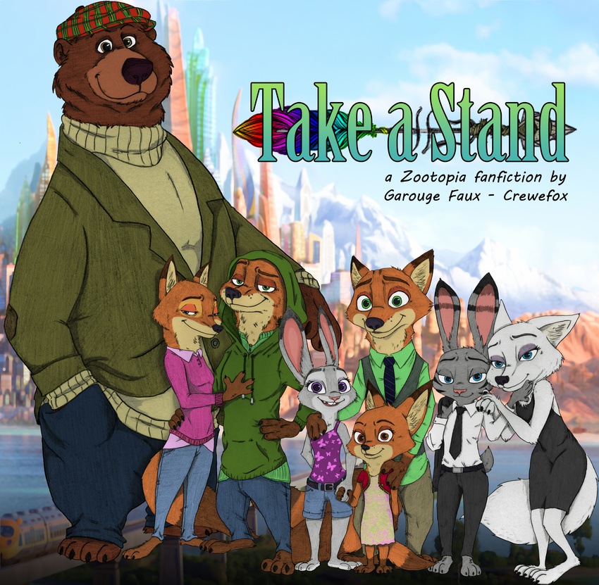 2017 absurd_res anthro bear black_nose canid canine clothed clothing cover cover_art cover_page disney english_text fan_character female fox fur group hi_res jack_savage judy_hopps lagomorph leporid little_john luna_wilde_(crewefox) maid_marian male mammal mature_anthro mature_female mature_male mrs._wilde nick_wilde otakurec37 rabbit red_fox robin_hood robin_hood_(disney) skye_(zootopia) text true_fox ziegelzeig zootopia