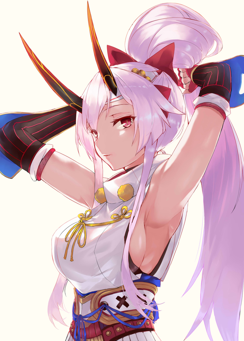 ceda fate/grand_order horns japanese_clothes tomoe_gozen_(fate/grand_order)