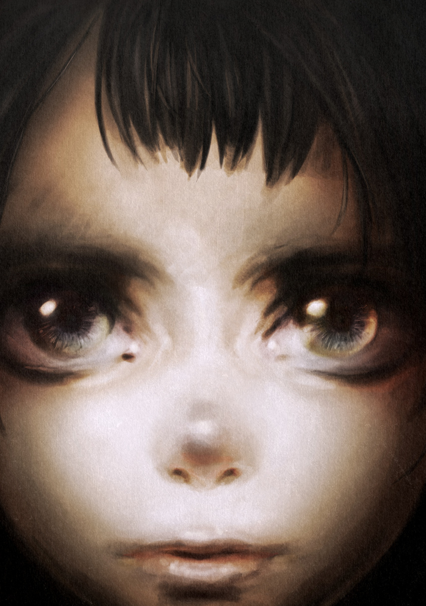 absurdres bad_id bad_pixiv_id close-up closed_mouth female highres original photoshop_(medium) portrait solo yuanmaru