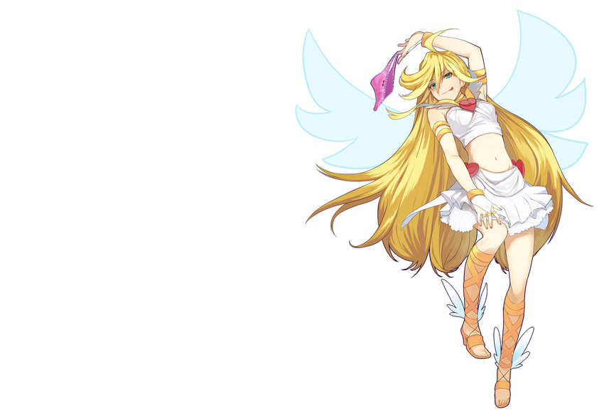 blonde_hair panties panty_&_stocking_with_garterbelt panty_(character) shirabi_(life-is-free) underwear white wings