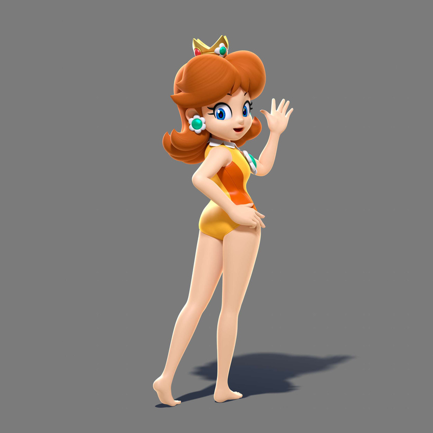 3d ass barefoot female female full_body mario_&_sonic_at_the_olympic_games mario_&_sonic_at_the_rio_2016_olympic_games mario_bros. official_art princess_daisy solo super_mario_bros. super_mario_land