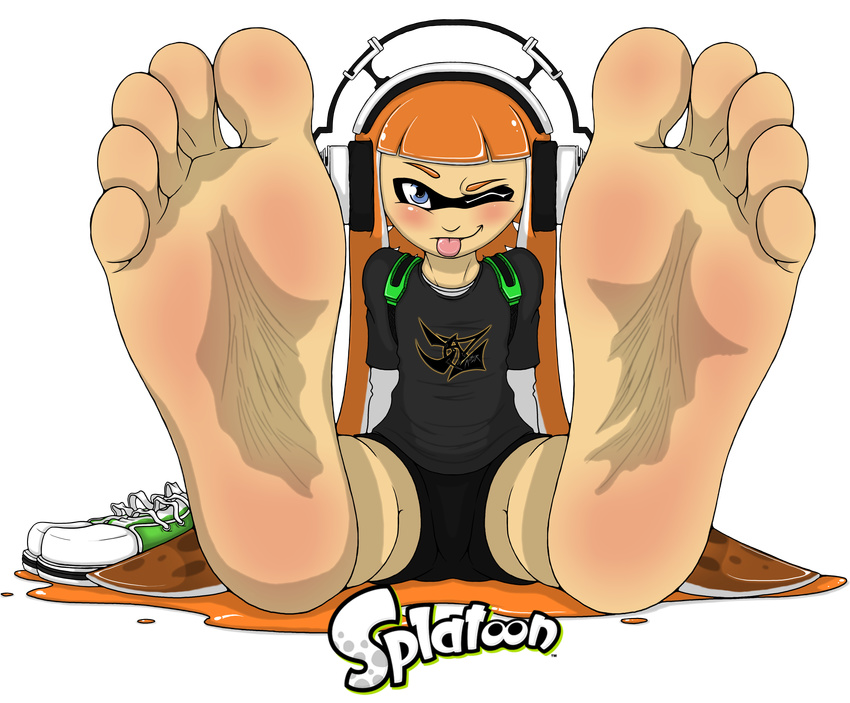 5_toes absurd_res alpha_channel animal_humanoid barefoot blue_eyes blush cephalopod cephalopod_humanoid clothing dazidentevil electronics feet female foot_focus footwear hair headphones hi_res humanoid humanoid_feet humanoid_pointy_ears inkling long_hair looking_at_viewer marine marine_humanoid mask mollusk mollusk_humanoid nintendo one_eye_closed orange_hair plantigrade pseudo_hair sitting smile soles solo splatoon tentacle tentacle_hair toes tongue tongue_out wink