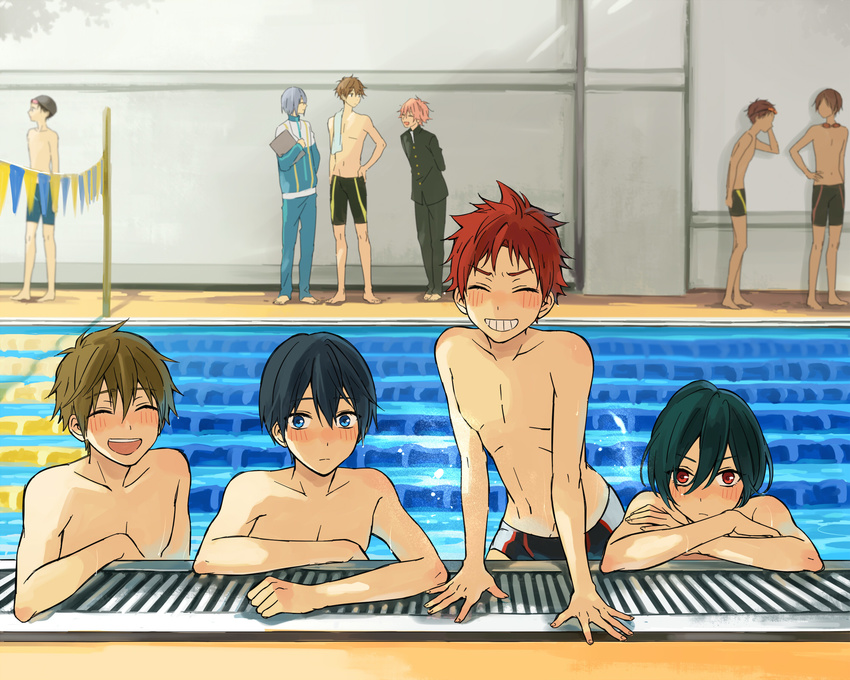 high_speed! kirishima_ikuya kirishima_natsuya male nanase_haruka serizawa_nao shigino_kisumi shiina_asahi tachibana_(artist) tachibana_makoto