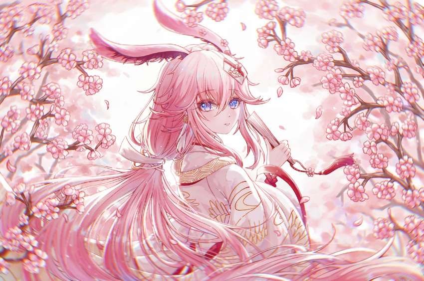 animal_ears benghuai_xueyuan bunny_ears honkai_impact japanese_clothes makix yae_sakura_(benghuai_xueyuan)