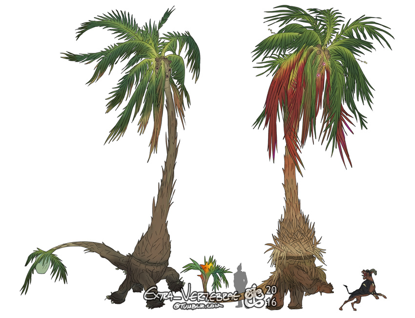 2016 alolan_exeggutor alolan_form ambiguous_gender canid canine elemental_creature extra-vertebrae feral flora_fauna generation_2_pokemon generation_7_pokemon houndoom human mammal monster nintendo plant pokemon pokemon_(species) regional_form_(pokemon) simple_background watermark white_background