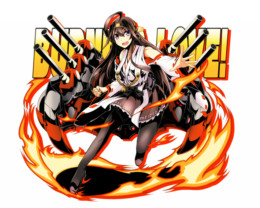 brown_hair drpow female female kantai_collection kongou_(kantai_collection) long_hair solo