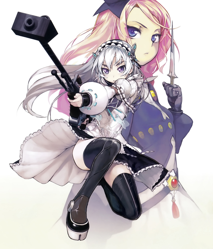 chaika_trabant gothic_lolita gun heels hitsugi_no_chaika lolita_fashion namaniku_atk thighhighs viivi_holopainen weapon